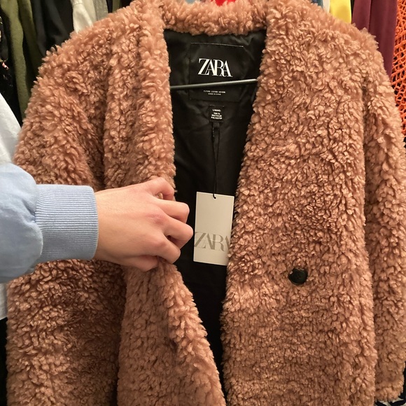 ZARA Teddy bear fleece coat - Picture 5 of 6